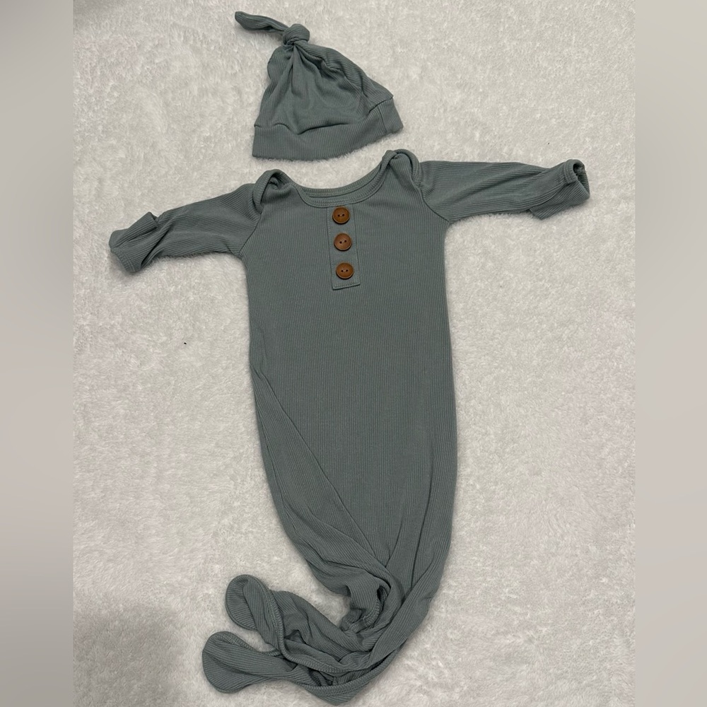 Caden Lane gown with hat.